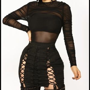 Fashion nova Drop It Down Low Mesh Dress
